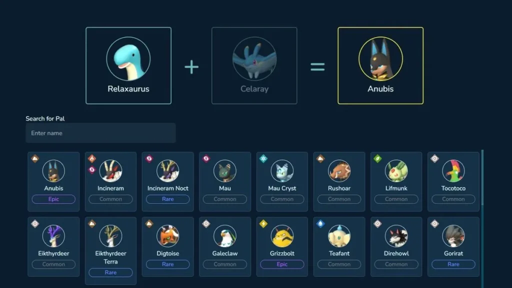 Palworld Breeding Calculator